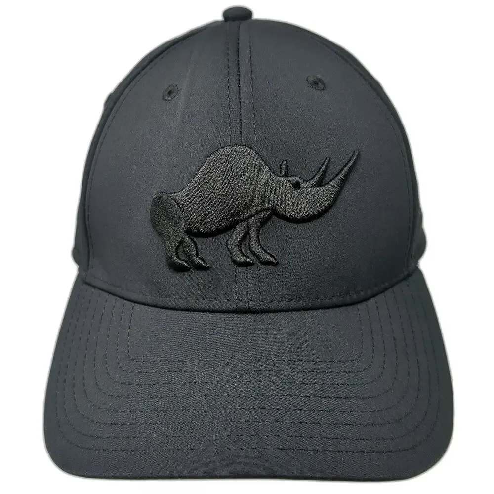 The Game Baseball Cap Black One Size Fitted Rhino Lounge 204 Jackson MS Hat 3D